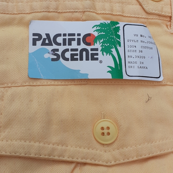 VINTAGE COTTON GATHERED WAIST SHORTS - Picture 3 of 3